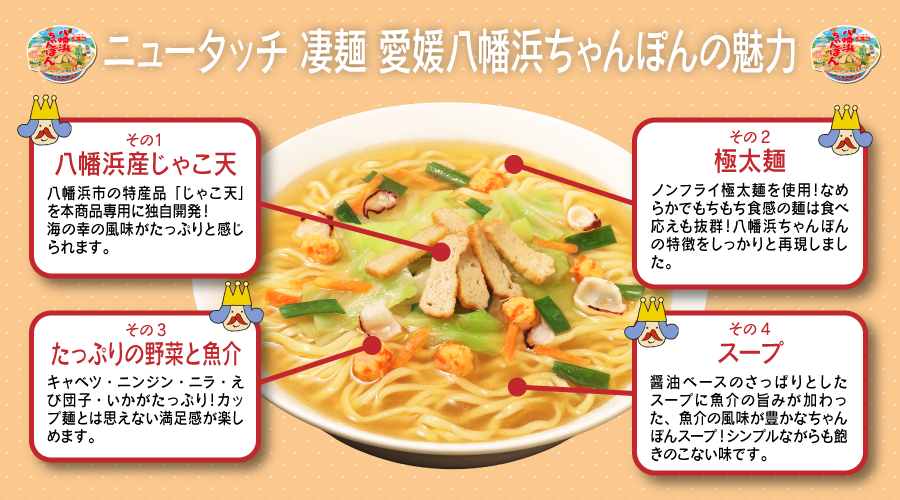 Amazon.co.jp: ヤマダイ ニュータッチ 凄麺 愛媛八幡浜